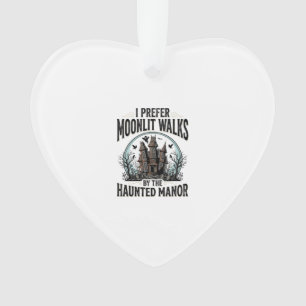 Haunted House Walks Funny Vintage Halloween Tee Ornament