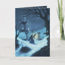 Haunted house welcome gothic halloween fantasy art