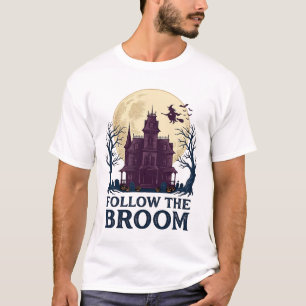 Haunted House Witch Shirt Vintage Halloween Engrav