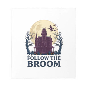 Haunted House Witch Shirt Vintage Halloween Engrav Notepad