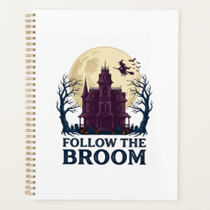 Haunted House Witch Shirt Vintage Halloween Engrav Planner
