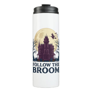 Haunted House Witch Shirt Vintage Halloween Engrav Thermal Tumbler