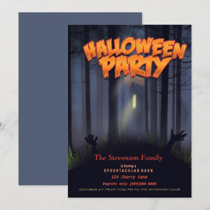 Haunted house zombie dance Halloween party  Invitation
