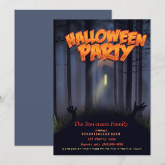 Haunted house zombie dance Halloween party Invitation