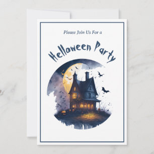 Haunted Houses Halloween Invitation