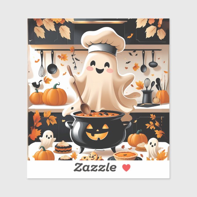 Haunted & Hungry – Kawaii Ghost Chef in the Kitche (Sheet)