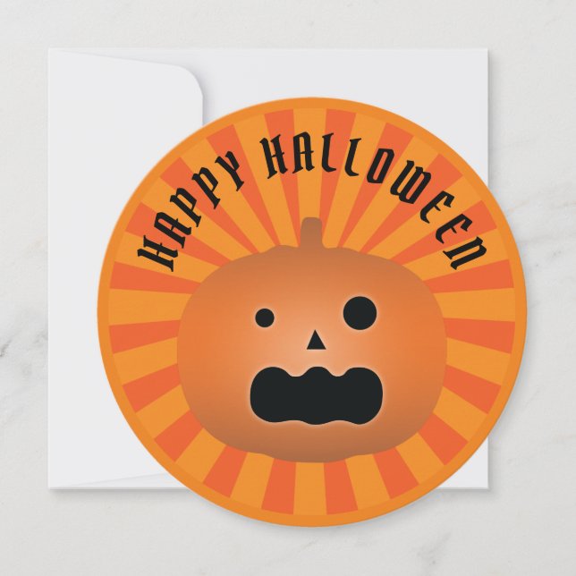 Haunted Jack O Lantern Pumpkin Halloween Party Invitation (Front)