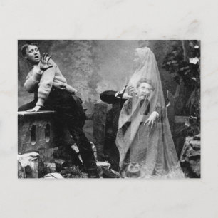 Haunted Lane - Vintage Ghost Photo 1880 Postcard