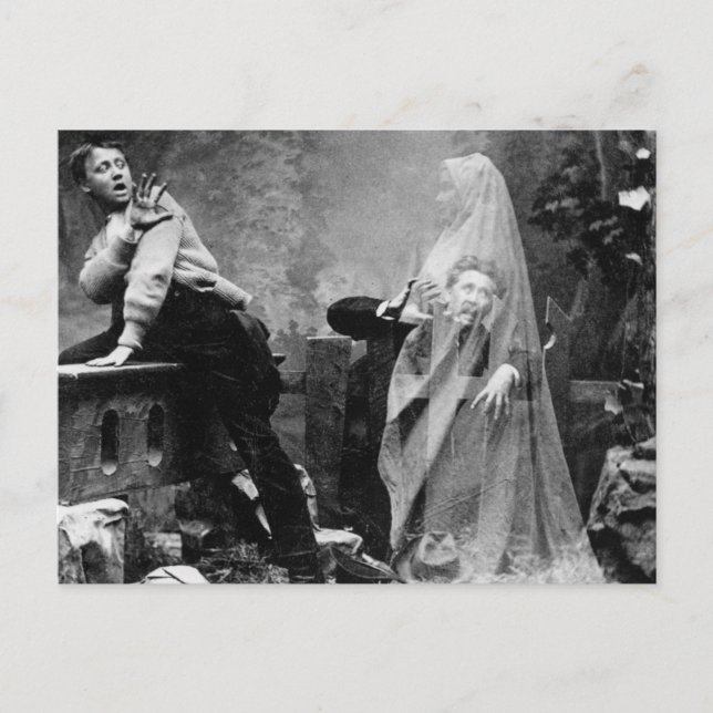 Haunted Lane - Vintage Ghost Photo 1880 Postcard (Front)