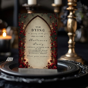 Haunted Lantern Gothic Halloween Celebration Invitation