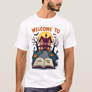 Haunted Library – Death by TBR Spooky Bookish T-Shirt