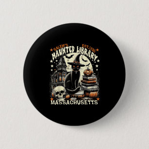 Haunted Library M Vintage Gothic Halloween Art 6 Cm Round Badge