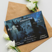 Haunted Mansion Castle House Night Halloween