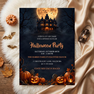 Haunted Mansion Halloween Party Invitation