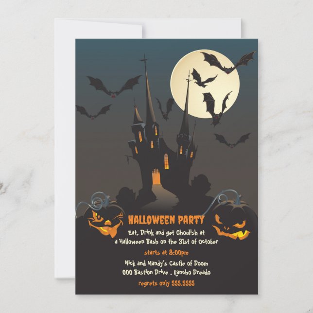 Haunted Mansion Halloween Party Invitation (Front)