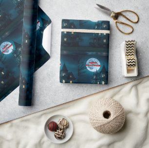 Haunted Mansion Halloween Wrapping Paper