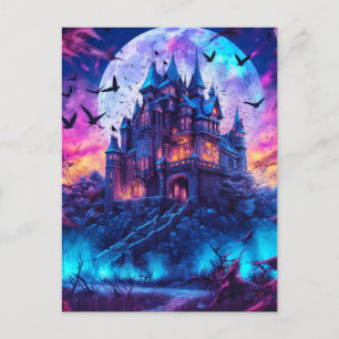 Haunted Mansion Happy Halloween Postcard