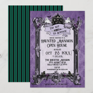 Haunted Mansion Open House Invitation
