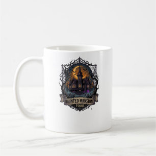 Haunted Mansion Tours Halloween Gothic House Cresc Coffee Mug