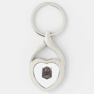 Haunted Mansion Tours Halloween Gothic House Cresc Key Ring