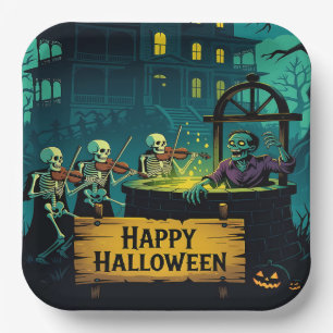 Haunted Mansion's Zombie Wishing Well: Paper Plate
