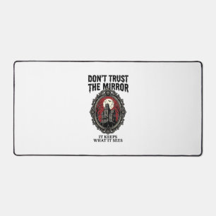 Haunted Mirror Shirt Vintage Engraving Gothic Hous Desk Mat