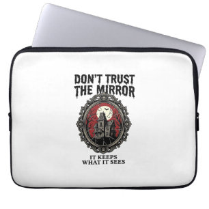 Haunted Mirror Shirt Vintage Engraving Gothic Hous Laptop Sleeve