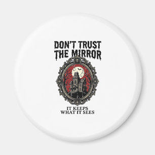 Haunted Mirror Shirt Vintage Engraving Gothic Hous Magnet