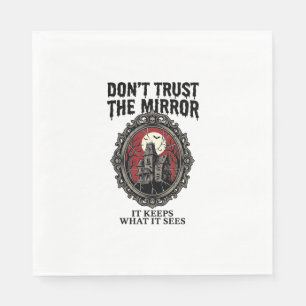 Haunted Mirror Shirt Vintage Engraving Gothic Hous Napkin