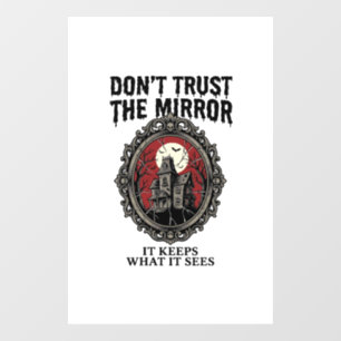 Haunted Mirror Shirt Vintage Engraving Gothic Hous Window Cling