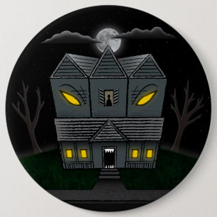 Haunted Monster House 6 Cm Round Badge