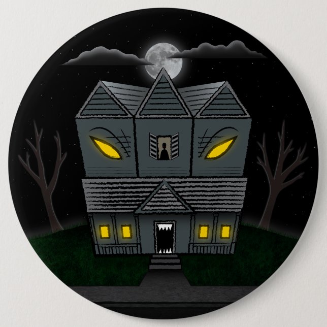 Haunted Monster House 6 Cm Round Badge (Front)