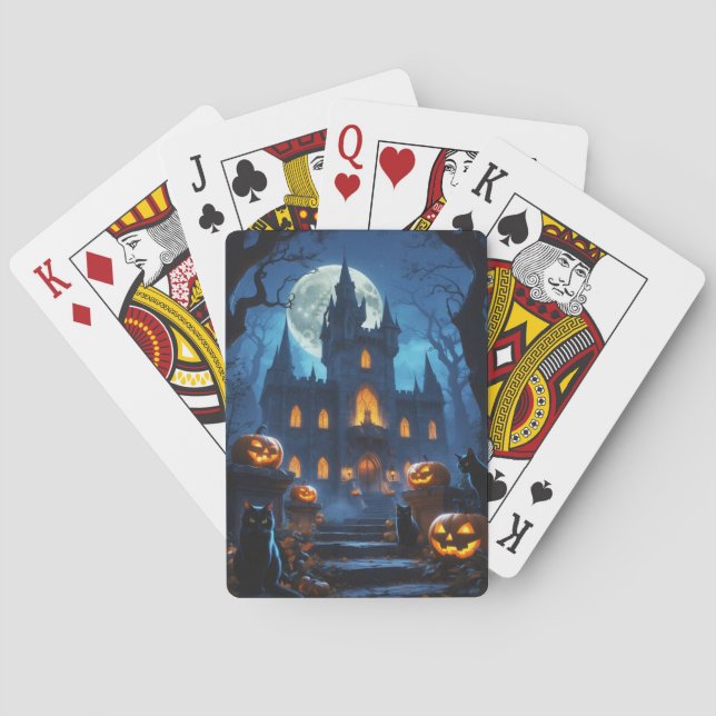 Haunted Moonlight Castle Playing Cards (Back)