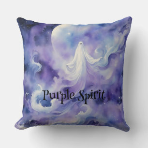 Haunted Night - Ghostly Spirit in the Stars Cushion