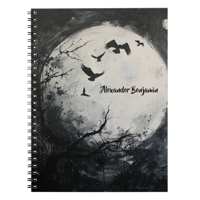 Haunted Night Halloween Notebook (Front)