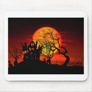 HAUNTED NIGHT, HAUNTED HOUSE! (Halloween) ~ Mouse Mat