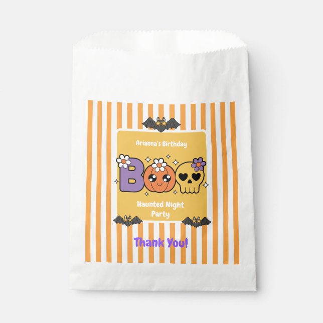Haunted Night Party Birthday  – Halloween night Favour Bags (Front)