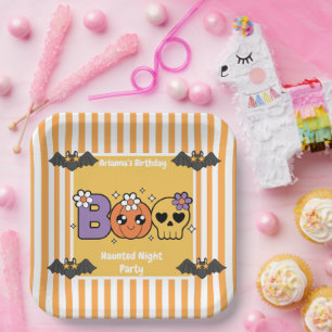 Haunted Night Party Birthday  – Halloween night Paper Plate