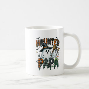 Haunted Papa Halloween Ghost Design Coffee Mug
