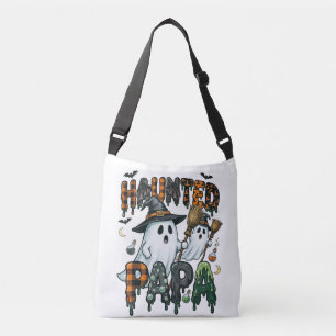 Haunted Papa Halloween Ghost Design Crossbody Bag