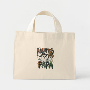Haunted Papa Halloween Ghost Design Mini Tote Bag