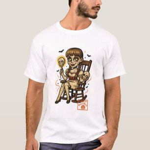 Haunted Pin-Up Doll – Creepy Cute Halloween T-Shirt