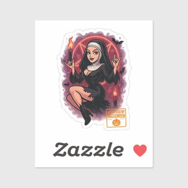 Haunted Pin-Up Nun – Spooky Halloween (Sheet)