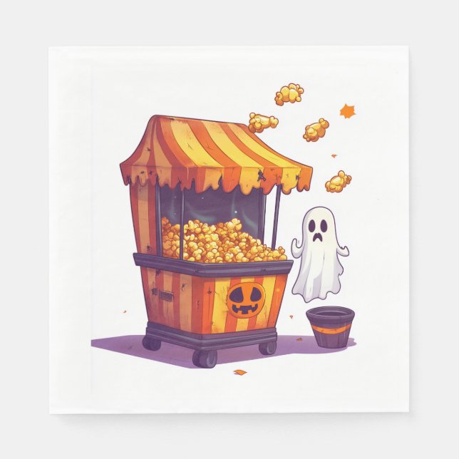 Haunted Popcorn Stand Napkin (Front)