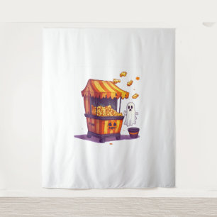 Haunted Popcorn Stand Tapestry