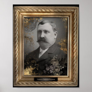 Haunted Portrait   Moustache Man    Poster