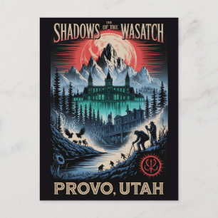 Haunted Provo, Utah vintage horror travel Postcard