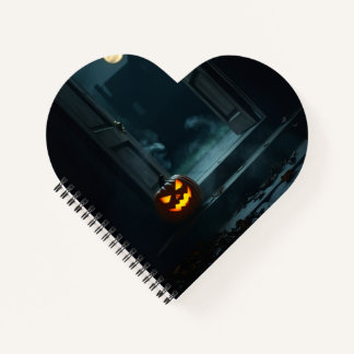 Haunted Pumpkin Doorway Halloween Notebook