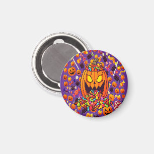 Haunted Pumpkin Glow Fridge Magnet