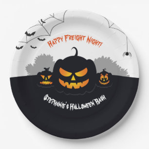 Haunted Pumpkin Patch Paper Plate